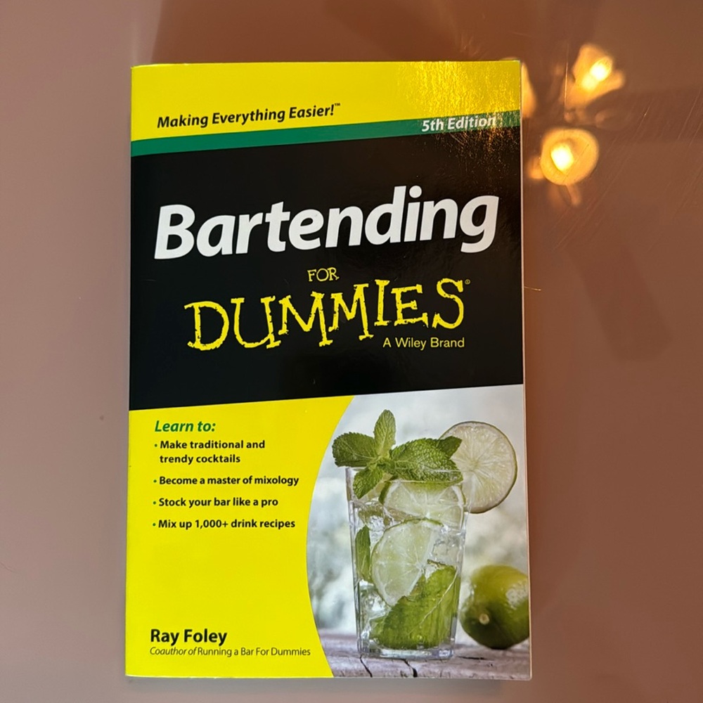 Bartending for Dummies Book